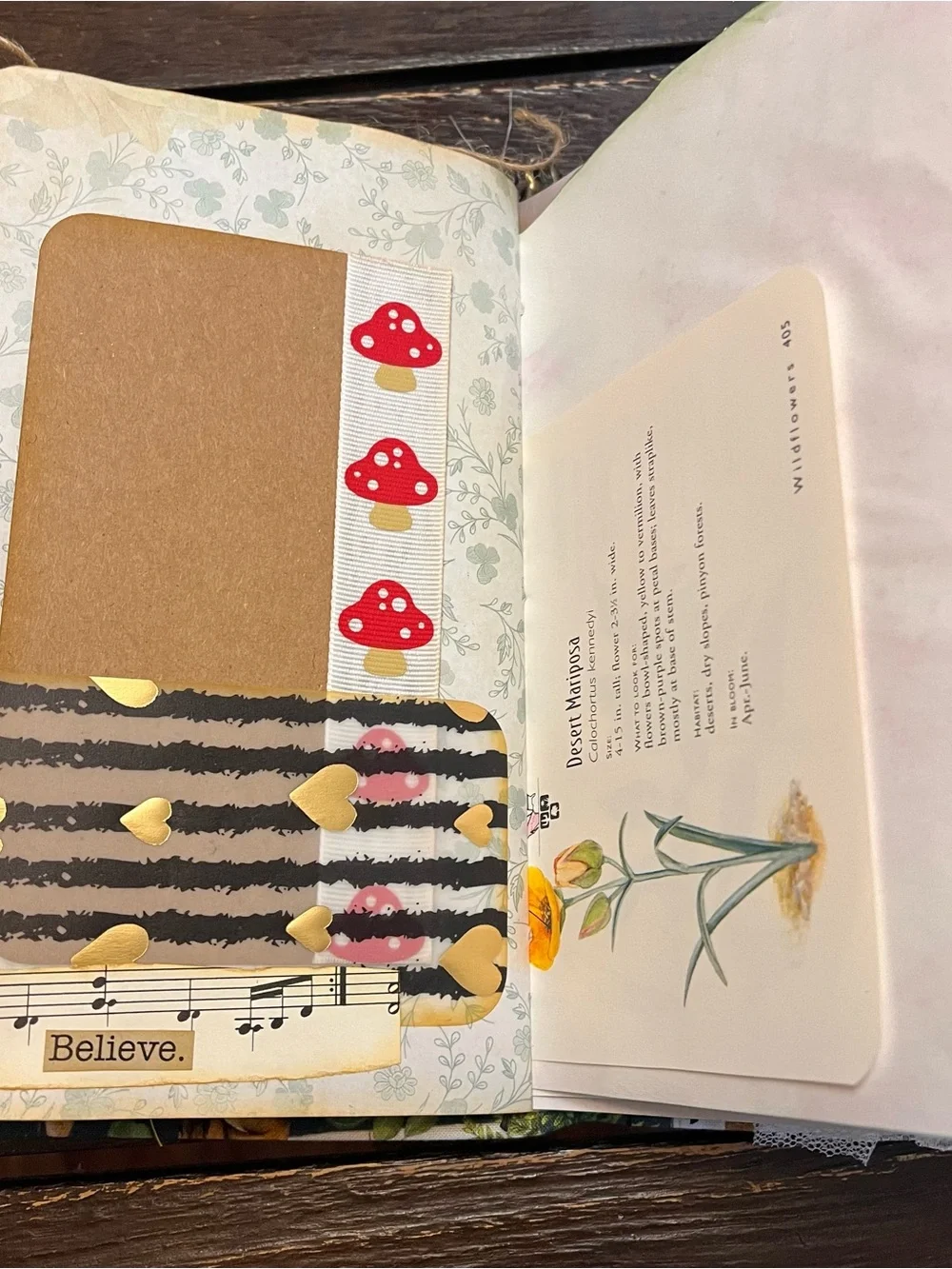 Junk Journal Nature Music Hymns Christian Faith Based Softcover Decorated 3 Sig